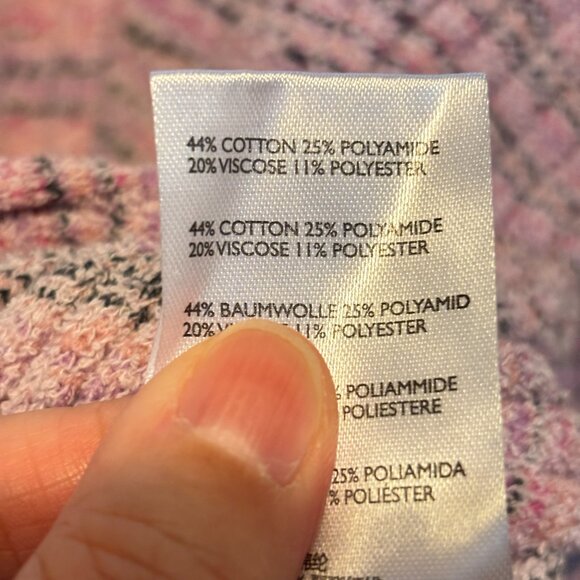 Free People Brooke Faux Wrap Long Sleeve Cropped Sweater Lilac Fog Combo - Picture 11 of 12